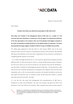 President Ilona Weiss has collected the award given