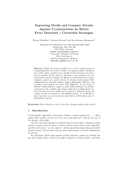 Improving Divide and Conquer Attacks Against Cryptosystems