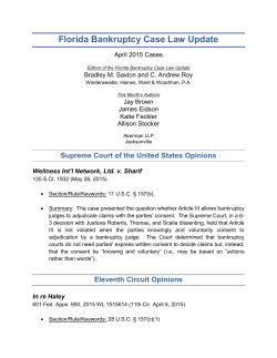 April 2015 - Business Law Section of The Florida Bar