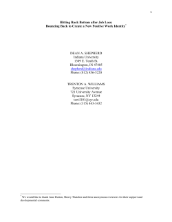 Hitting Rock Bottom after Job Loss