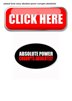 animal farm essay absolute power corrupts