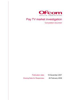 Pay TV market investigation
