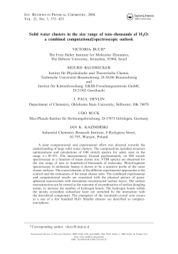 Solid water clusters in the size range of tens&ndash;thousands of H2O: a