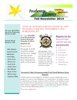 fall2014-Newsletter - Pocahontas County Chamber of Commerce