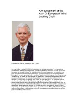 Announcement of the Alan G. Davenport Wind Loading Chain