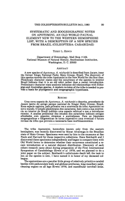 Systematic and Zoogeographic Notes on Apotomini, an Old World