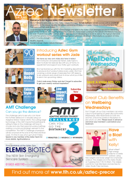 Aztec Newsletter - TLH Leisure Resort