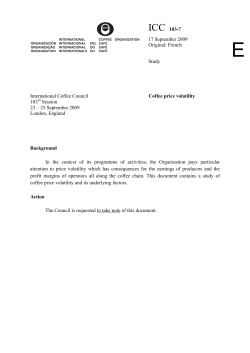 Coffee price volatility - International Coffee Organization