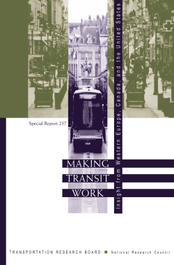 Special Report 257: Making Transit Work