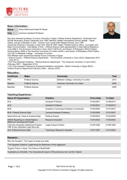 part-time Assistant Professor/Karim Mahmoud Kamel El Sayed