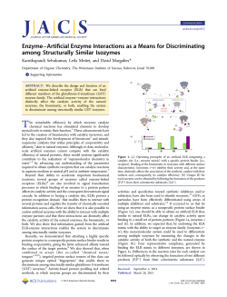 Enzyme−Artificial Enzyme Interactions as a Means for Discriminating