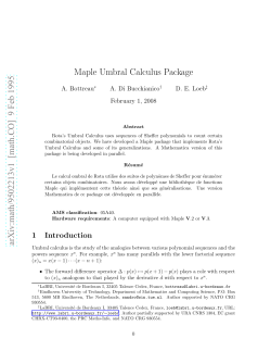 arXiv:math/9502213v1 [math.CO] 9 Feb 1995