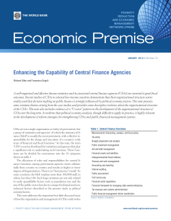 Enhancing the Capability of Central Finance