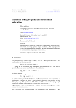 Maximum hitting frequency and fastest mean return time