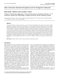 Odor Interaction between Bourgeonal and Its
