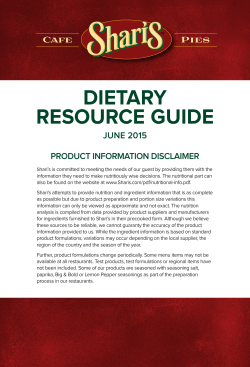 dietary resource guide