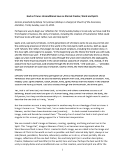 God as Triune: Unconditional Love as Eternal Creator, Word and