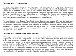 The Great Wall of Los Angeles The Great Wall Green Bridge (future
