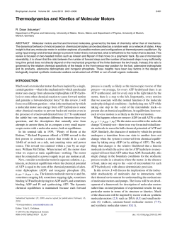 Thermodynamics and Kinetics of Molecular Motors