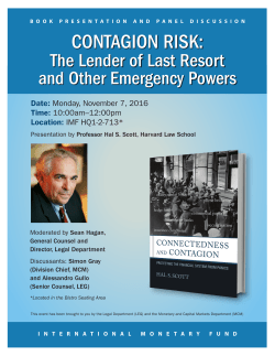 Contagion Risk: The Lender of Last Resort and Other