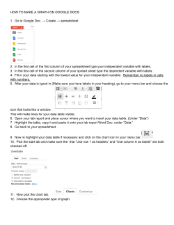 HOW TO MAKE A GRAPH ON GOOGLE DOCS 1. Go to Google Doc