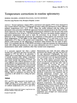 Temperature corrections in routine spirometry