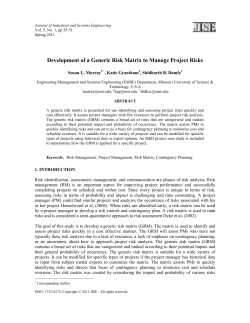 - Journal of Industrial and Systems Engineering
