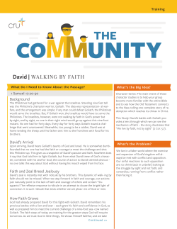 David | WALKING BY FAITH