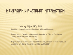 Neutrophil-platelet interaction.