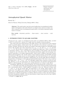 Astrophysical Quark Matter