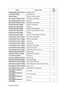 articulation agreements - Blackstone Valley Regional Vocational