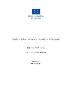 Selection of the European Capital of Culture 2018 in the