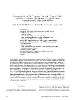 Measurement of Air Trapping, Intrinsic Positive End