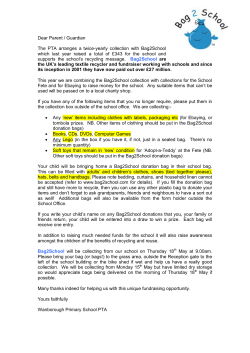 Dear Parent / Guardian The PTA arranges a twice