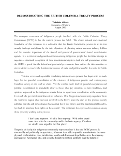 deconstructing the british columbia treaty process