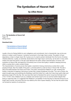 The Symbolism of Heorot Hall