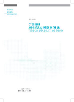 citizenship and naturalisation in the uk: trends in data, policy, and