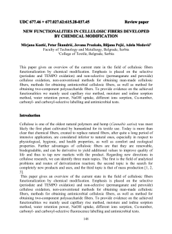 new functionalities in cellulosic fibers developed by chemical