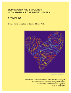 Bilingualism and Education in California and the