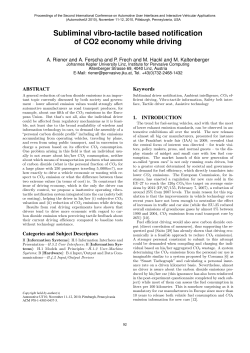 Subliminal vibro-tactile based notification of CO2