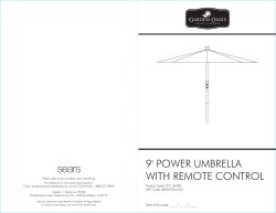 9` power umbrella with remote control