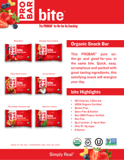 Organic Snack Bar bite Highlights