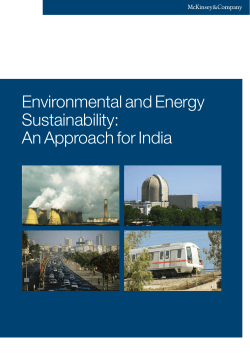Environmental and Energy Sustainability: An