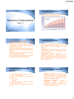 Reactions of Hydrocarbons