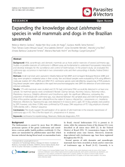 Expanding the knowledge about Leishmania species in wild