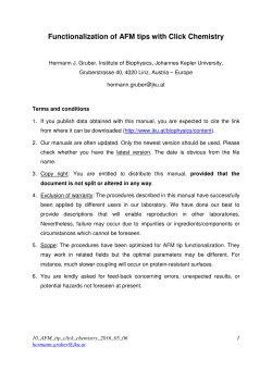 Functionalization of AFM tips with Click Chemistry