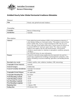 Gridded Hourly Solar Global Horizontal Irradiance Metadata