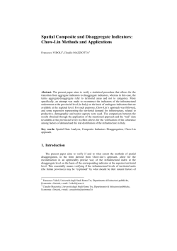 Spatial Composite and Disaggregate Indicators: Chow