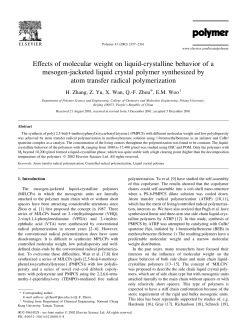 Effects of molecular weight on liquid