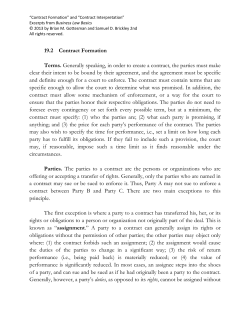 19.2 Contract Formation Terms. Generally speaking, in order to